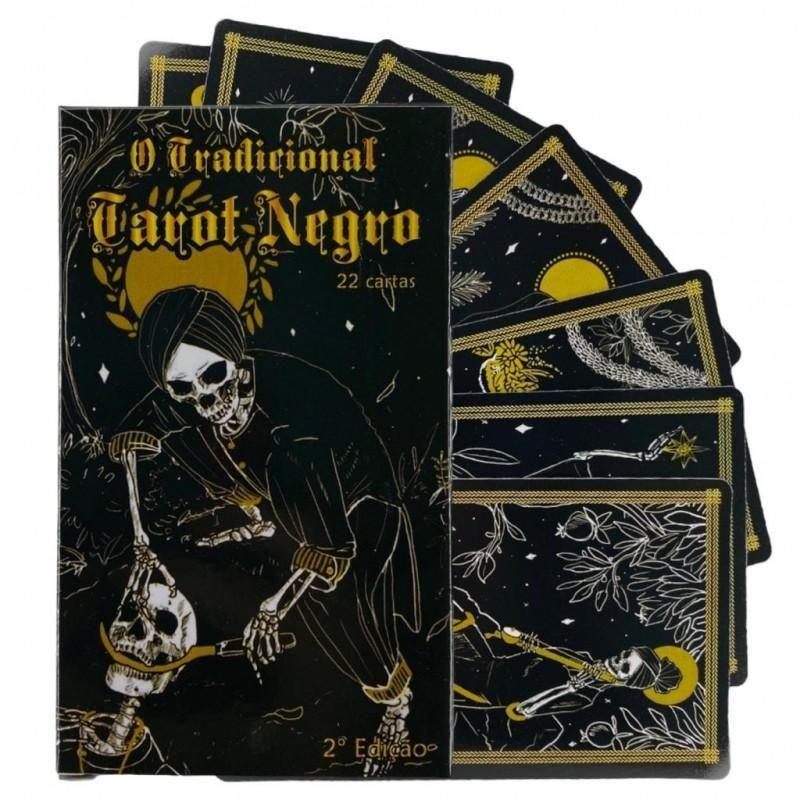 O Tradicional Taro Negro 22 Cartas Plastificado Manual 2 Ed - Lua